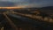 Aerial view of illuminated Florence, Italy at sunset. Cathedral Santa Maria