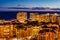 Aerial View on Illuminated Fontvieille and Monaco Harbor