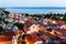 Aerial View on Illuminated Town of Omis