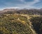 Aerial view of the inca ruins of Sacsayhuaman on the outskirts of Cusco, Peru. Archaeological site of ancient Incan