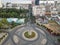 Aerial view of Independence square with statue of first president, Maputo, Mozambique