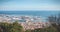 Aerial view of the industrial area in the commercial port of Sete, france