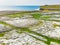 Aerial view of Inishmore or Inis Mor, the largest of the Aran Islands in Galway Bay, Ireland. Famous for its Irish culture,