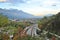 Aerial view of Inntal Autobahn in Innsbruck