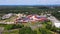 Aerial view of international containers cargos at industrial business logistic transportation freight, Cargo container