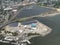 Aerial View of Interstate 93 and the Rainbow Swash, Boston, MA