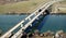 An aerial view of the Interstate I-182 Bridge in Pasco Washington.