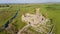 Aerial view of an Irish public free tourist landmark, Quin Abbey, County clare, Ireland