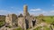 Aerial view of an Irish public free tourist landmark, Quin Abbey, County clare, Ireland