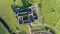 Aerial view of an Irish public free tourist landmark, Quin Abbey, County clare, Ireland