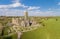 Aerial view of an Irish public free tourist landmark, Quin Abbey, County clare, Ireland