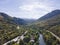 Aerial view of iskar gorge near, Balkan Mountains, Bulgaria