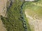 Aerial view of Iskar Panega Geopark, Bulgaria