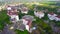 Aerial view of islamic star field architecture of some university in Yogyakarta in the month of Ramadan