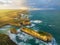 Aerial view of the Island Archway and Razorback at sunrise.