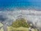 Aerial View of Island and Caribbean Barrier Reef