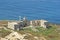 Aerial view of the island of the currents, syracuse sicily, italy