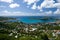 Aerial view of the island of St Thomas, USVI.