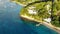 Aerial view, Islands of the Grendines, Bequia