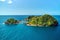 Aerial view Islet of Vila Franca do Campo. Azores Island