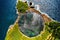 Aerial view Islet of Vila Franca do Campo. Azores Island