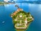 Aerial view of Isola Bella, in Isole Borromee archipelago in Lake Maggiore, Italy