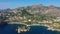 Aerial view of Isola Bella in Taormina, Sicily, Italy. Isola Bella is small island near Taormina, Sicily, Italy. Narrow path