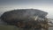 Aerial view of Isola Maggiore island and Lago Trasimeno lake, Italy