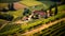 Aerial View Of Italian Landscape Captured Through Tilt-shift Lens
