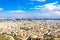 Aerial view of an Italian old town. Napoli cityscape. Roofs of Campania. Naples