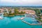 Aerial view of Italian town Peschiera del Garda