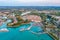 Aerial view of Italian town Peschiera del Garda