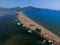 Aerial view of Iztuzu Beach, Dalyan, Turkey