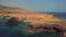 Aerial view of the jagged shores and beaches of Lanzarote, Spain, Canary. Papagayo beach