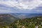 Aerial view of the Jamison Valley in Katoomba in The Blue Mountains in regional Australia