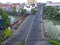 Aerial view  the `Jembatan merah`
