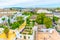 Aerial view of Jerez de la Frontera with Compound of Tio Pepe vineyard, Spain