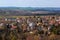 Aerial view of Jocketa, a village near the city of Plauen in the Vogtland region of Saxony, Germany