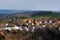 Aerial view of Jocketa, a village near the city of Plauen in the Vogtland region of Saxony, Germany