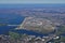 Aerial view of the John F. Kennedy International Airport (JFK) in New York