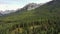 Aerial view of Johnston Canyon, Rocky Mountains, Canada