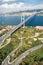 Aerial view of July 15 Martyrs Bridge or Bosphorus Bridge.