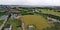 Aerial view of Jurong River and lake gardens