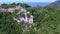 Aerial view of Kaiser`s Throne in the Greek island of Corfu, circular movement by drone