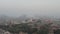 Aerial view of Kaiyuan Temple, the largest buddhist temple in Fujian Province, and West Street at dusk in Quanzhou, China