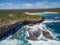 Aerial view of Kangaroo Island beautiful rugged coastline.