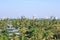 Aerial view of Kannur City beautiful Kerala nature scenery Coconut Trees Buildings and Sea, India