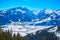 Aerial view of Kaprun and Kitzsteinhorn mountain, Austria