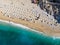 Aerial View of Kaputas Beach Turkish Mediterranean Coast in Antalya Province Kas / Turkey.