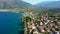 Aerial view of Karavomylos city, famous for Melissani Lake Cave, Kefalonia, Greece